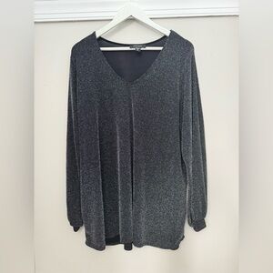 Karen Kane Metallic Black & Silver Blouse – Size 3X